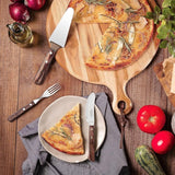 Tramontina PIZZA Besteck, 8-delt sæt, til 4 personer, Rostfreier Edelstahl, Fsc-Zertifizierte Holzgriffe, Spülmaschinenfest Kitchen Naty Shop