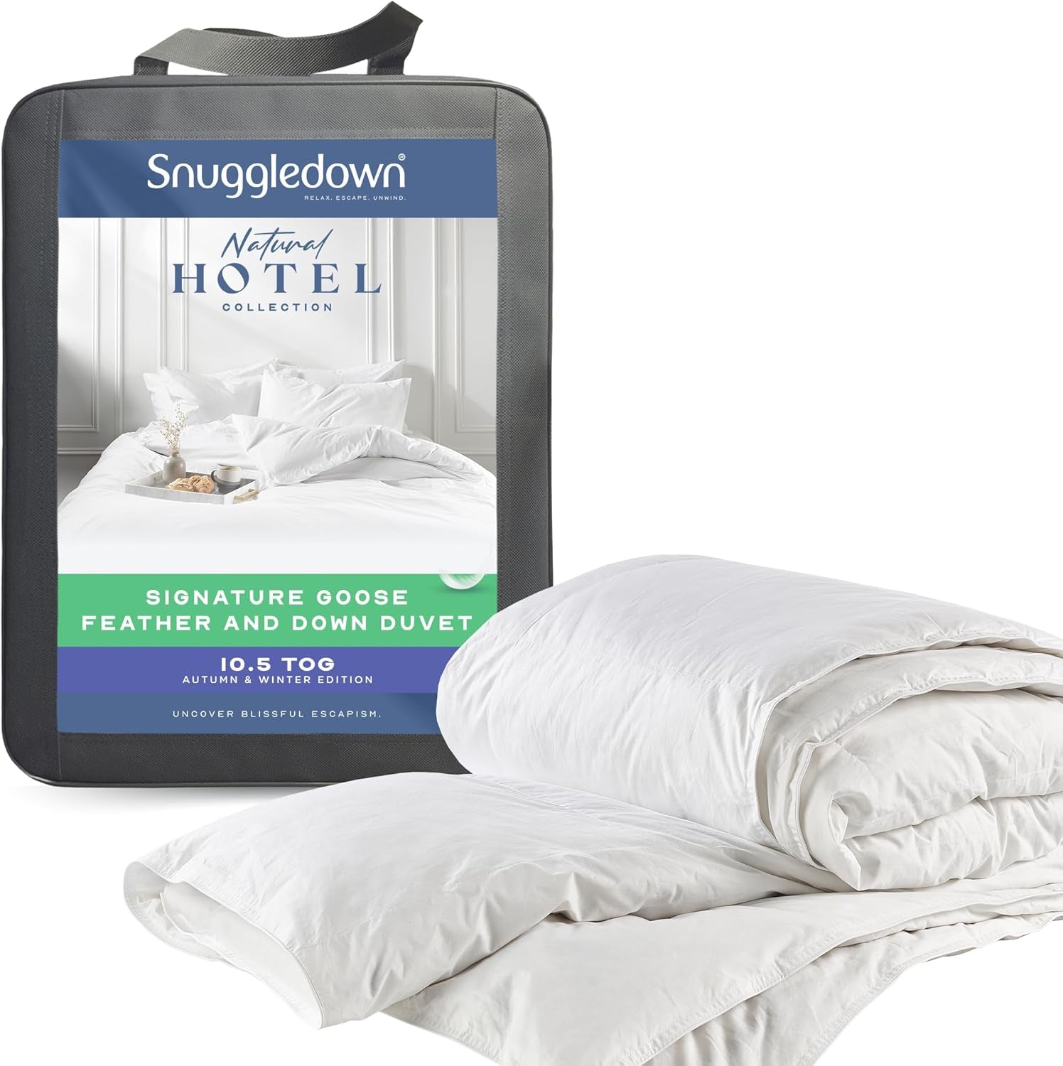 Snuggledown Freshwash Allergy Dyne, 13,5 Tog Vintervarm, Bomuld, Hvid, Enkeltsengs dyner og dyner Naty Shop Dobbeltseng 10,5 Tog