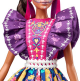 2022 Día De Muertos Barbie-dukke med pjusket traditionel kjole, blomsterkrans og Calavera-ansigtsmaling, gave til samlere