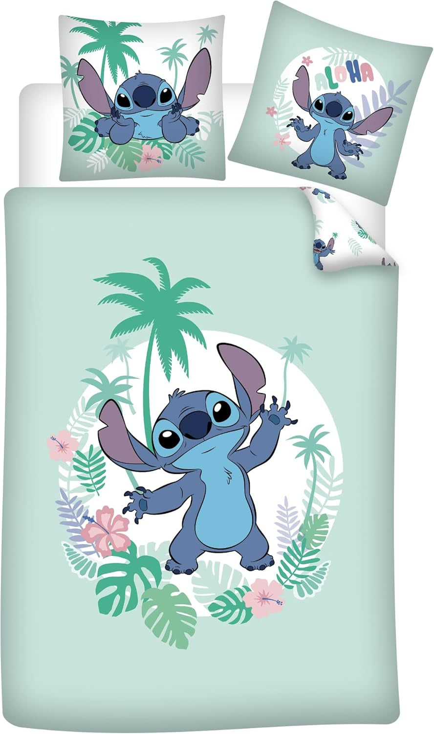 Stitch børnesengetøj, vendbart betræk 100% bomuld Sengetøj - børn Naty Shop Standardtitel