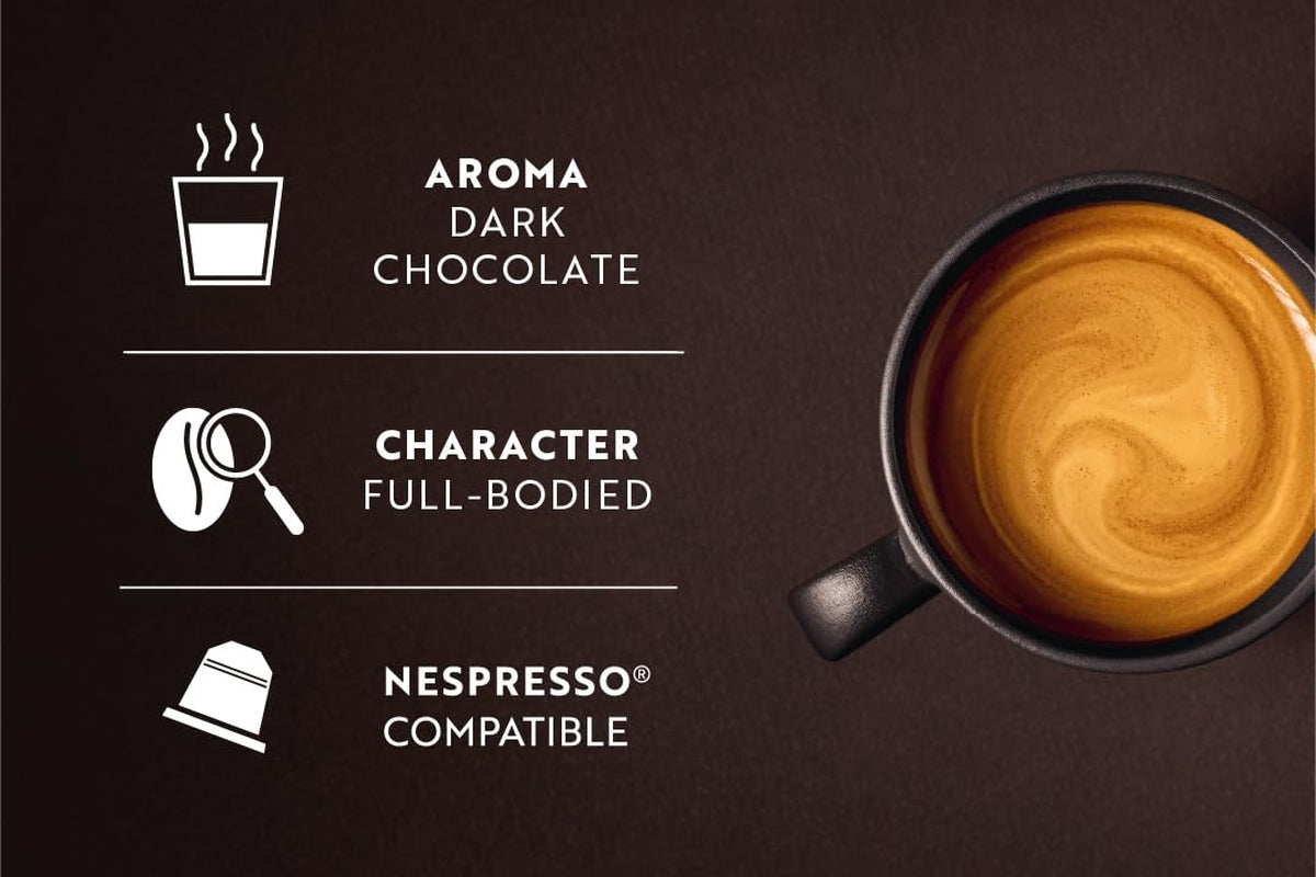 Café Royal Espresso Forte – Nespresso®-kompatible kaffekapsler, 100 % Arabica, fyldig, mellemristet, intensitet 9/12, 36 kapsler