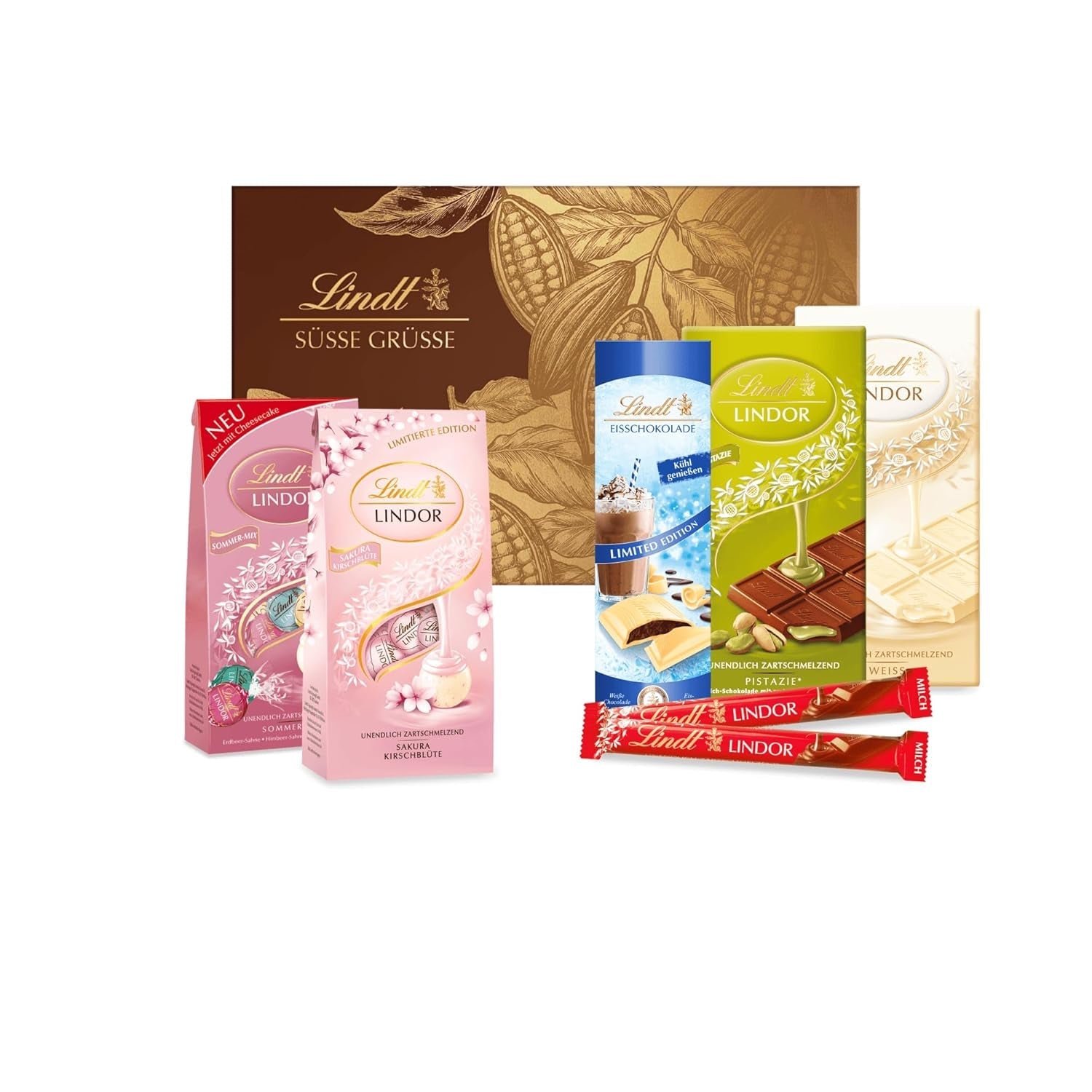 Lindt Chokolade | LINDOR sortiment | 1371g | 110 trøfler i fin chokolade med smelte-i-mund-fyld | Gave af chokolade at dele
