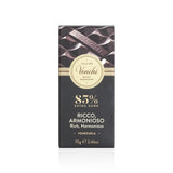 Venchi - Chokoladebar 85%, 70g - Med sprøde ristede kakaobønner - Glutenfri - Vegansk