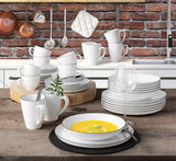 Seltmann Weiden - Lido Black Line - 36-delt servicesæt - porcelæn (inklusive 6 kaffekrus)