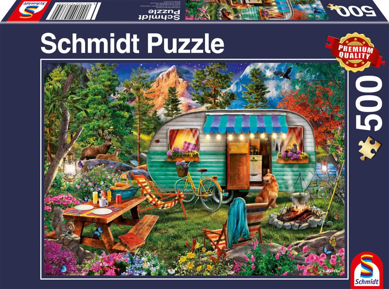 Schmidt Spiele 57379 Camper Romance, puslespil 500 brikker Puslespil Naty Shop Standard titel