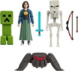 Mattel Minecraft-historiesæt med 4 actionfigurer og 3 tilbehør Møder i oververdenen Minecraft-film inspireret samlelegetøj JFR70 actionfigurer Naty Shop