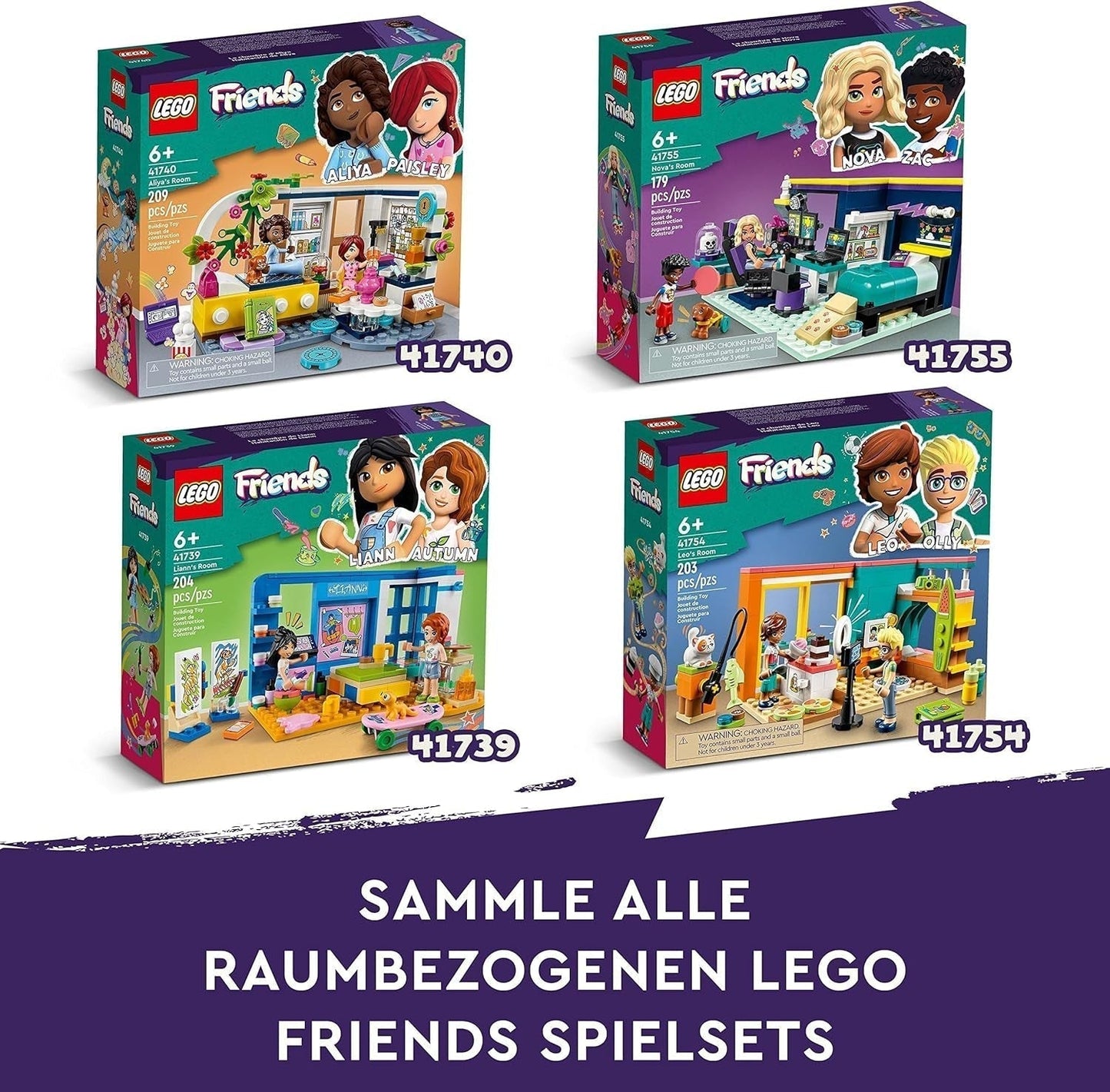 LEGO 41739 Friends Lianns værelse, kunsttema minilegetøj, lille samlingsgave med Liann, efterårs- og kæledyrsminidukker 2023-serien Byggesæt Besuche den LEGO-Store