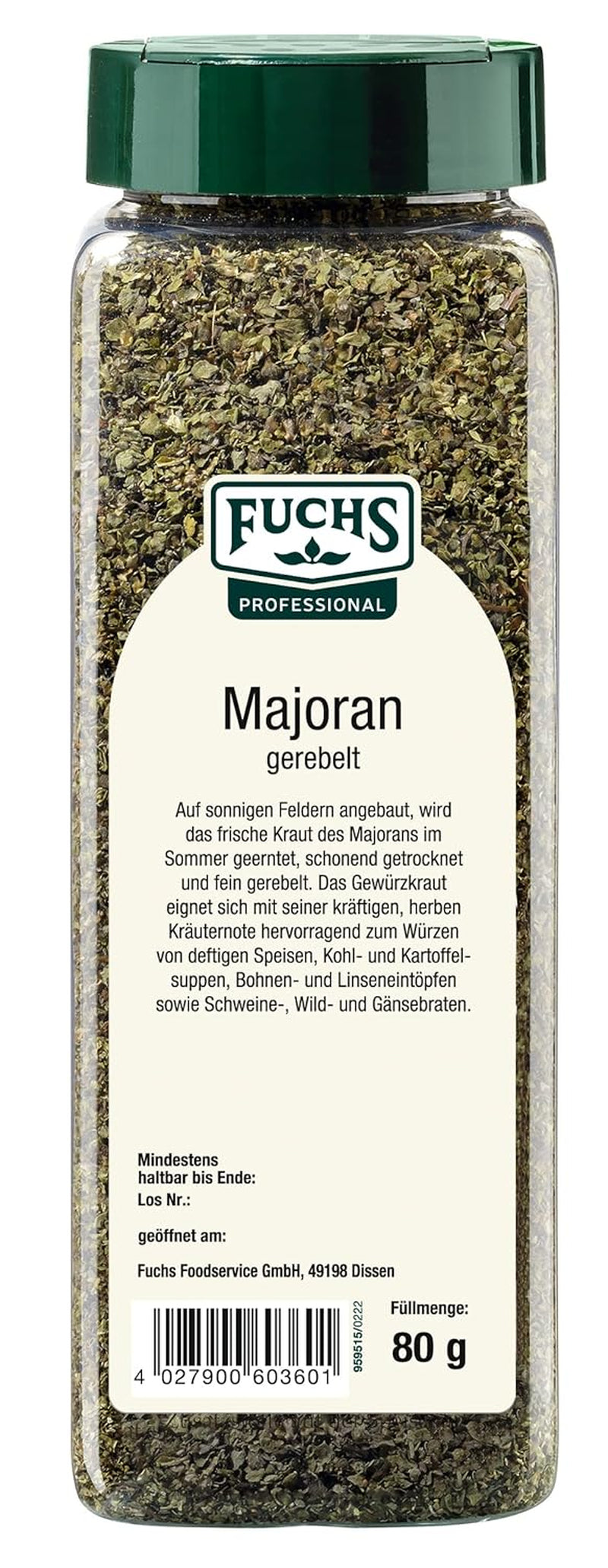 - Merian gerebelt | Mit praktischem Streuaufsatz | Zum Verfeinern von Bohnen- und Linseneintöpfen | 80 g im großen Streuer