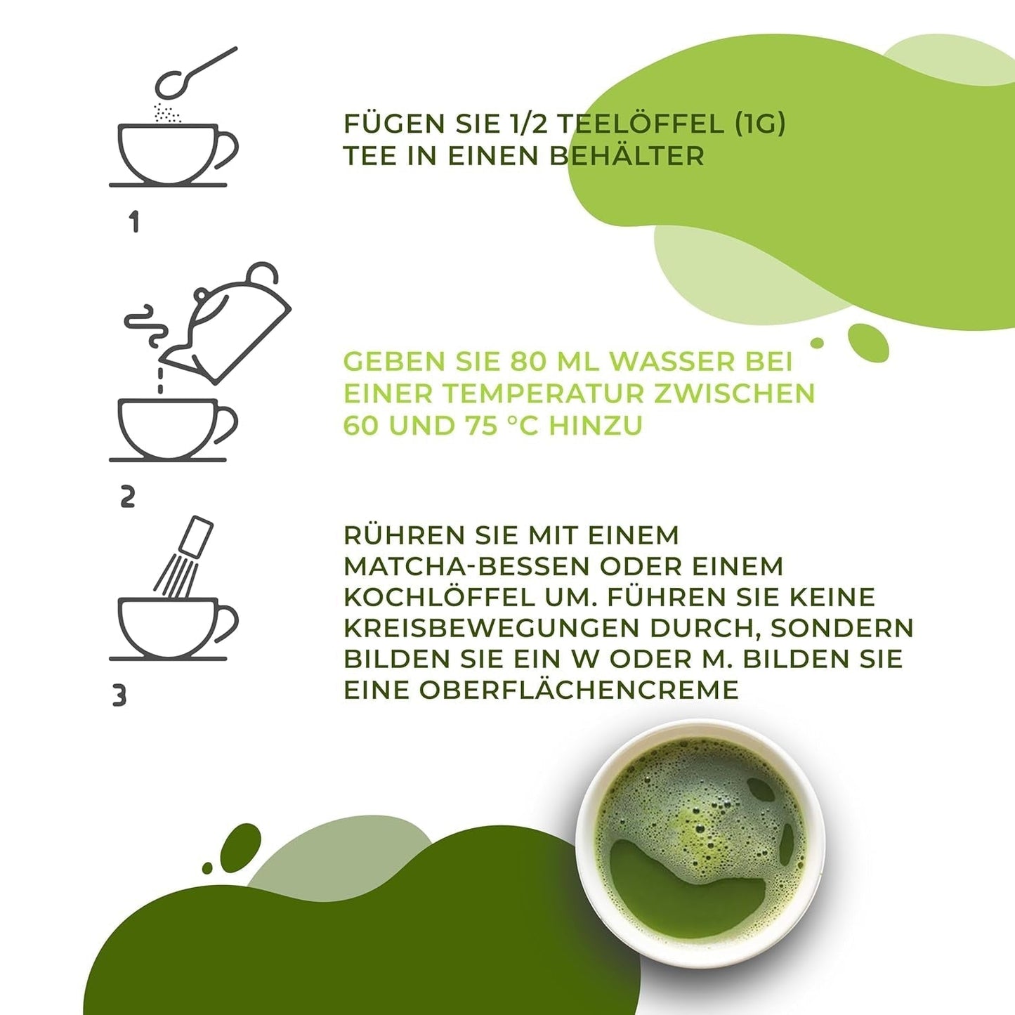 Japansk Matcha te, premium kvalitet, pulver. 100% naturlig. Reducerende grøn te, kraftfuld afgiftningsmiddel og antioxidant. Rendyrket matcha - Oprindelse: Japan (100 g)