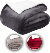 Komfortec behageligt tæppe 150X200 Cm, Oeko-Tex certificeret fluffy fleece tæppe, varmt sherpa tæppe til sofaen, tykt tæppe til sofaen, bordeaux senge og tæpper Besuche den Komfortec-Store Antracite 150 X 200 Cm