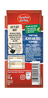 Bamboo Garden - Koreansk BBQ Topping | Gewürztopping zum Verfeinern von Koreanischen Grillgerichten | Veganske, naturlige ingredienser | 15 g i pose