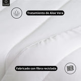 Tural - Dyne 150 X 220 cm med Aloe Vera behandling, fiberfyld 300 G/M², blød, åndbar, Oeko-Tex certificeret (hvid, seng 90 cm) Dyner og dyner Naty Shop