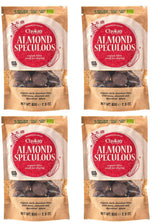 Sæt med 4 økologiske bid - kanelmandler/kanelmandler i belgisk mørk chokolade/ingen tilsat sukker, ingen sødemidler/VEGAN & FAIR TRADE / 4 x 85g