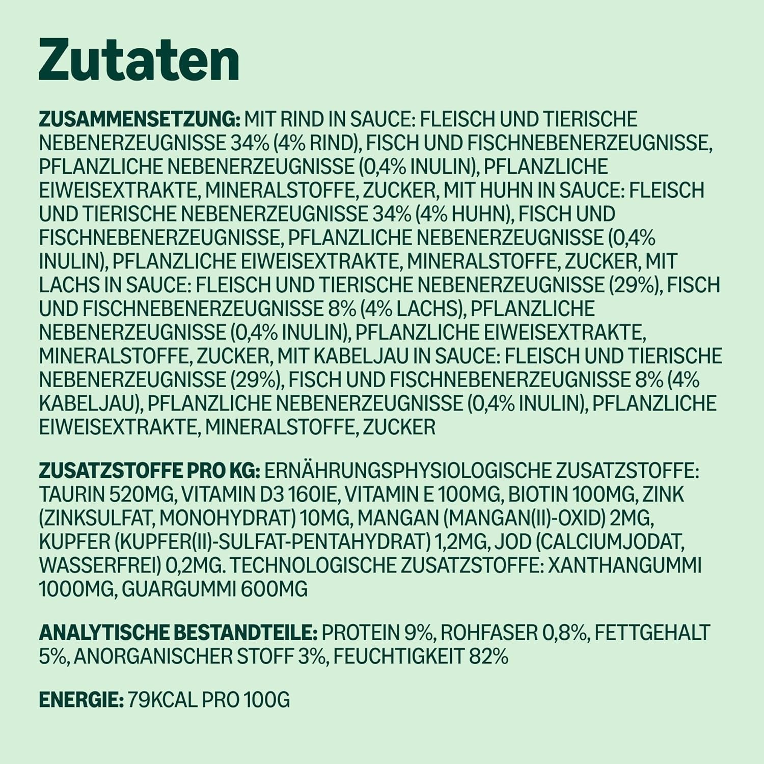 Amazons våde voksne kattefoder blandet udvalg i sauce 4,8 kg (48 pakker x 100 g)