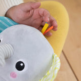 Bright Starts, kram-a-bye babyelefantlegetøj med lys, sange, forskellige teksturer og mere, multi-farvet legetøj Bebe Naty Shop
