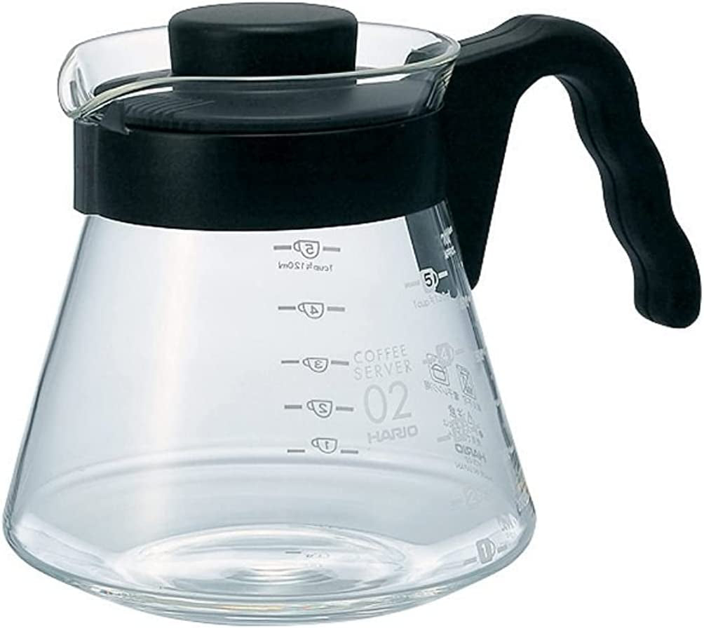 4977642019126 Karaffel til servering af kaffe V60 700 ml VCS-02B, glas, farveløs, 17,3 x 14,1 x 13 cm
