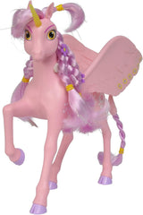 Simba 109480092 - Mia and Me Unicorn Kyara, med bevægelige vinger, hårspænder og stylingbørste, 20 cm, 3+, pink
