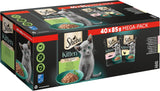 Sheba vådfoder til killinger, i diverse poser, med laks (MSC) og kylling i sauce, multipak 40x85g