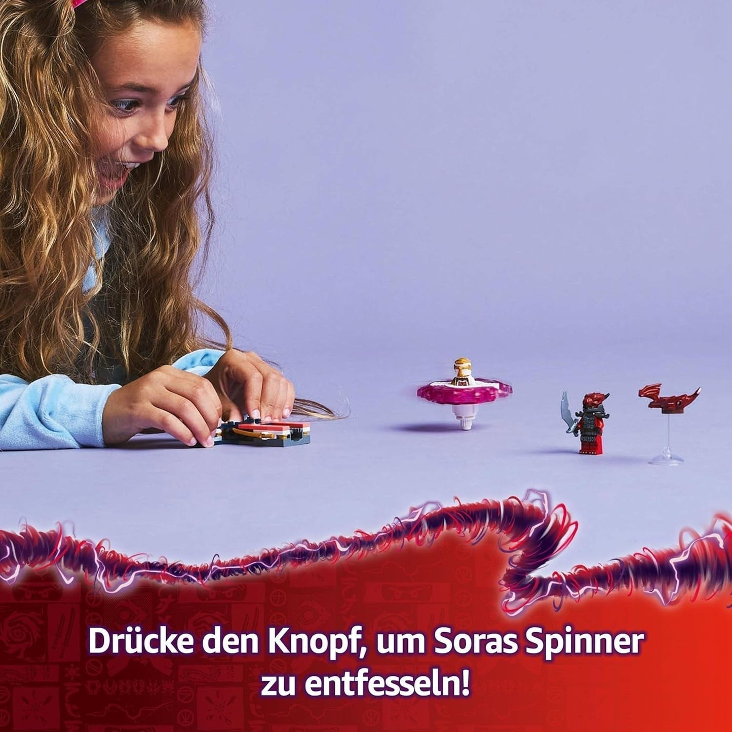 LEGO NINJAGO Soras Drage Spinjitzu Spinner - Action Ninja Legetøj med 2 minifigurer - Lille legesæt til børn - Gaveidé til drenge og piger 6 år gamle 71824 Byggesæt Besuche den LEGO-Store