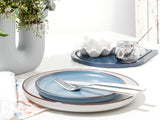 CreaTable, 21016, Modern Scandic Blue-Grey Series, 16-delt servisesæt, Porcelænskombinationsservice, Tåler opvaskemaskine og mikroovn, Kvalitetsfremstilling