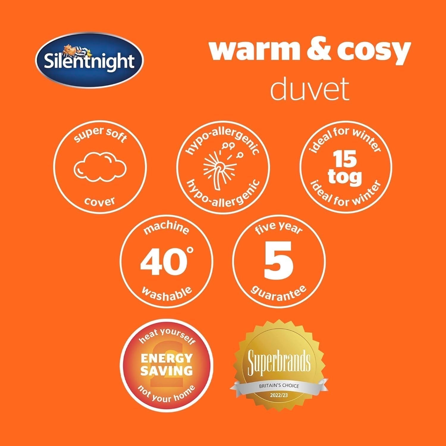 Silentnight Varm Og Hyggelig Dyne - 15 Tog - enkeltseng 135 X 200 Cm Dyner og dyner Naty Shop