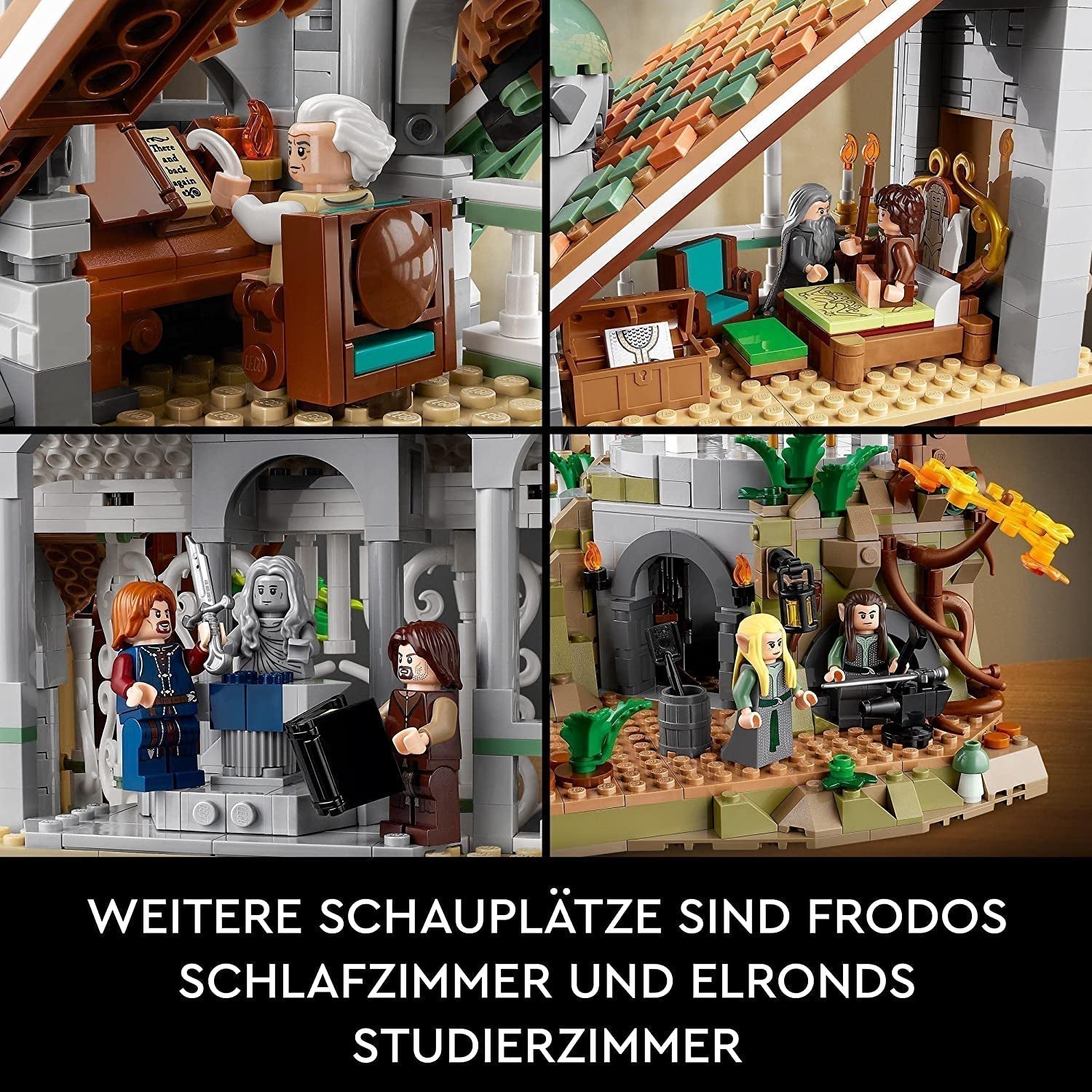 LEGO Icons Ringenes Herre: Rivendell - Voksensamling og udstillingssæt med 15 unikke minifigurer inklusive Gandalf, Legolas, Aragorn og Frodo, eksklusivt på Amazon - 10316 Byggesæt Besuche den LEGO-Store