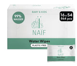 Naïf Plastikfreie Feuchttücher 432 Stück (8Er X 54 Feuchttuch) - Pflege Für Babypo, Körper Und Gesicht - 99% Aus Wasser - 0% Parfüm Und Alkohol - Nachhaltige Feuchttücherbox Eukalyptus Sensitiv Naty Shop 54 Stück (16Er Pack) Vand