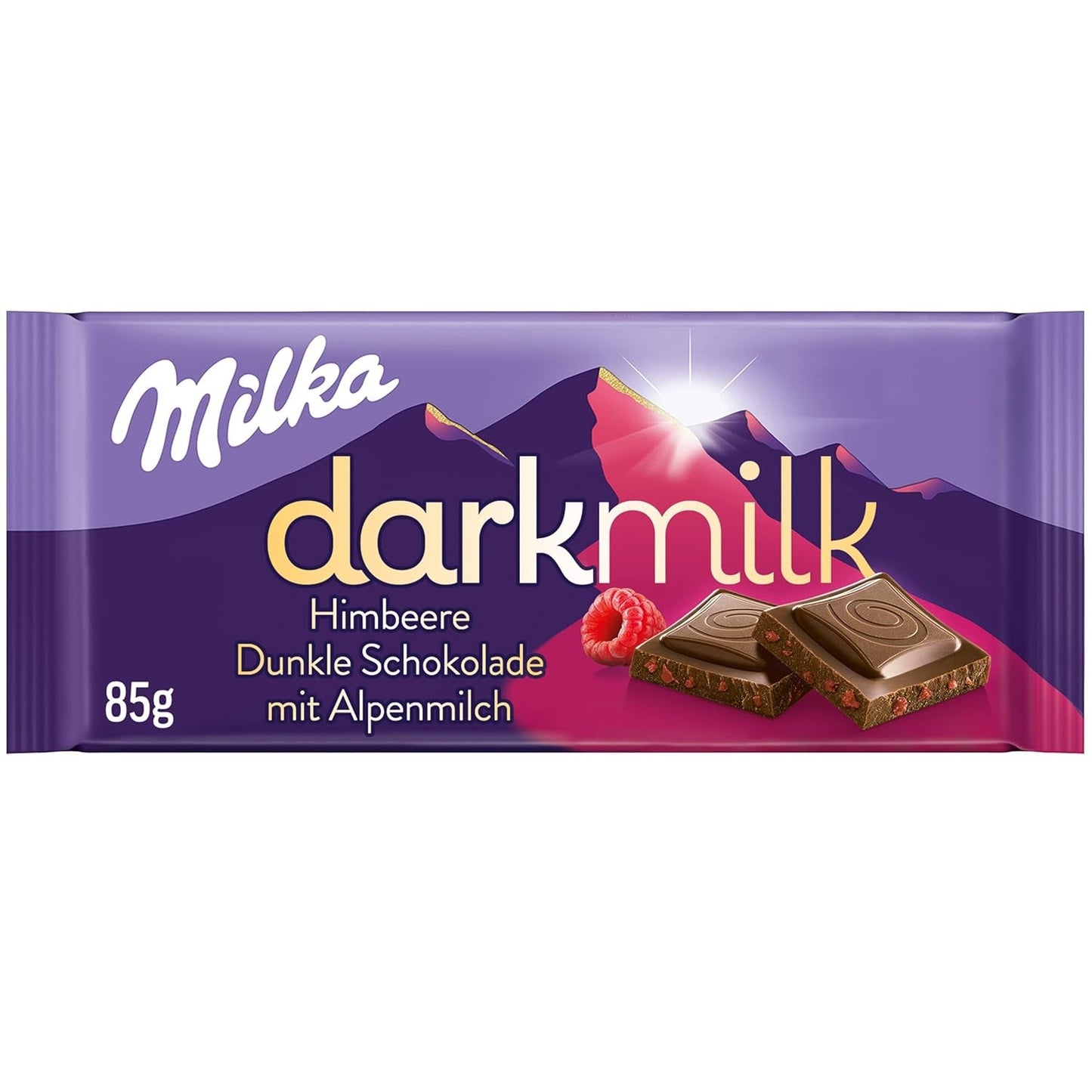 Milka Black Milk – Alpine sort chokolade med mælk og cremet nougatfyld – 85 g (pakke med 5)