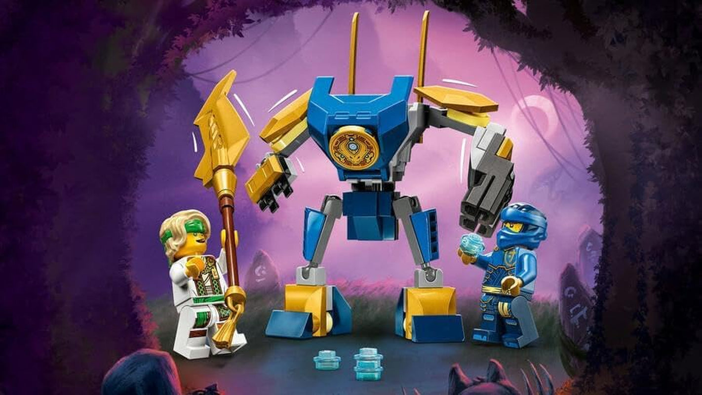 LEGO NINJAGO Jay Battle Mech, ninja legetøj til børn med figurer, inklusive Jay minifigur med mini katana, actionfigurer og mech, lille gave til kreative drenge og piger fra 6 år 71805 Byggesæt Besuche den LEGO-Store