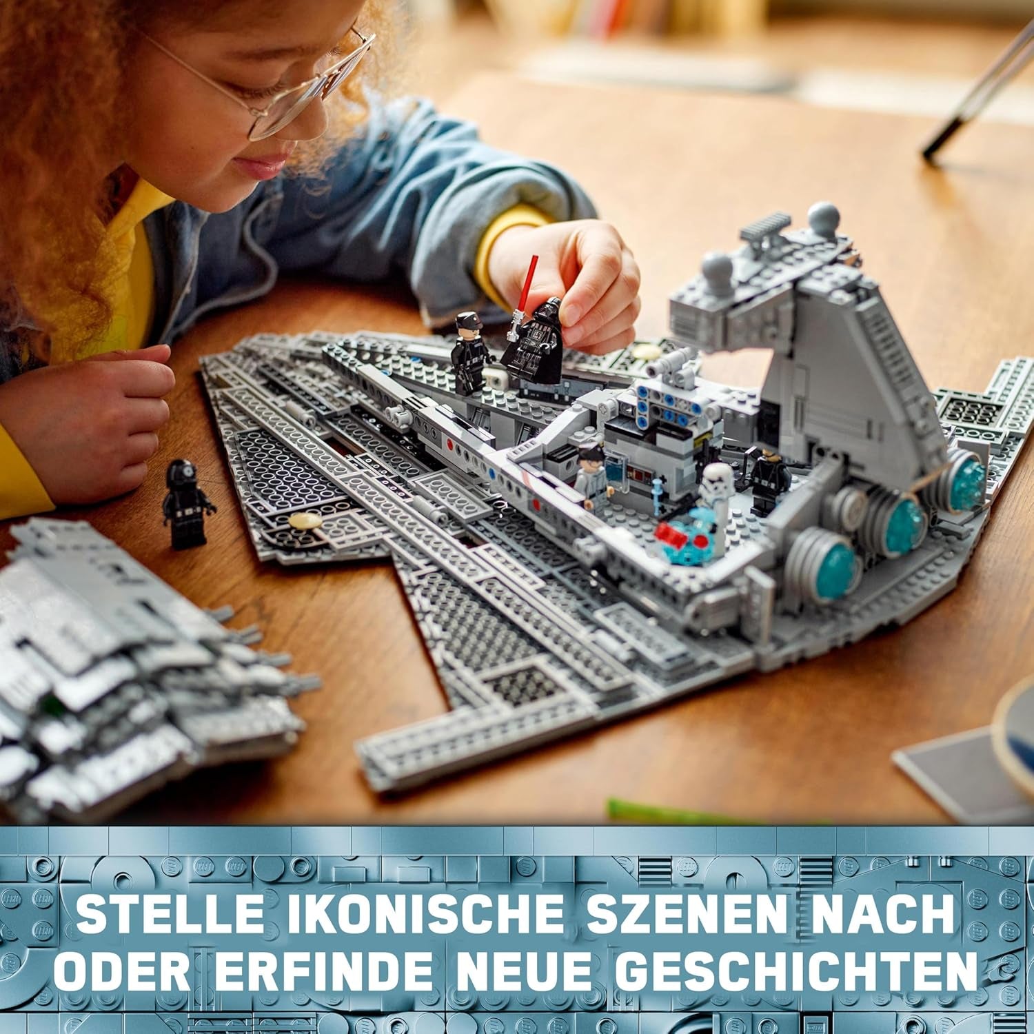 LEGO Star Wars Imperial Star Destroyer, rumskibssæt, byggelegetøj, Darth Vader og Cal Kestis legesæt, fødselsdagsgave til drenge, piger og fans 75394 Byggesæt Besuche den LEGO-Store