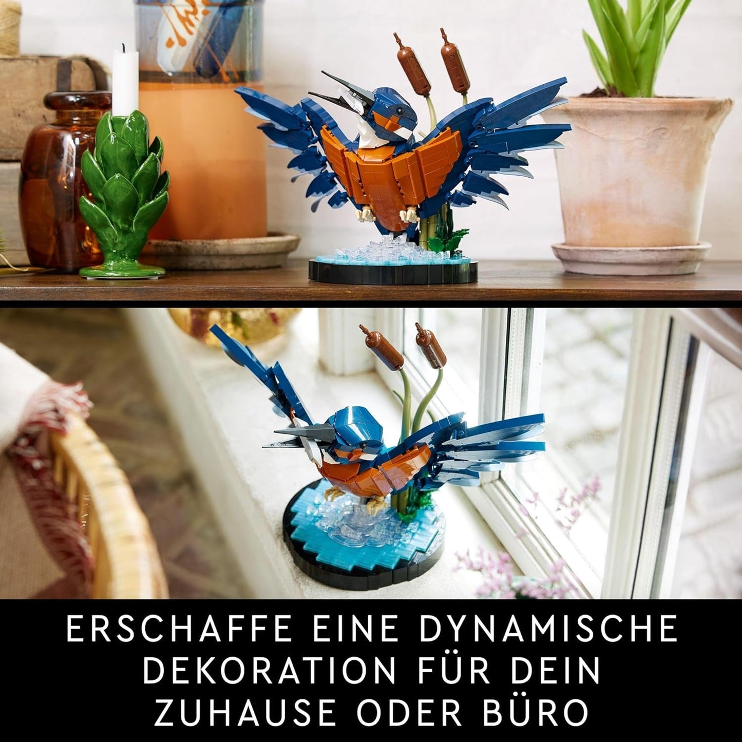 LEGO Icons Kingfisher Modelbyggesæt til voksne, Fuglefigur til stue eller kontor, Dekorationer til hjemmet og kontoret, Gave til fugleelskere og ornitologer, Kvinder og Mænd 10331 Byggesæt Besuche den LEGO-Store