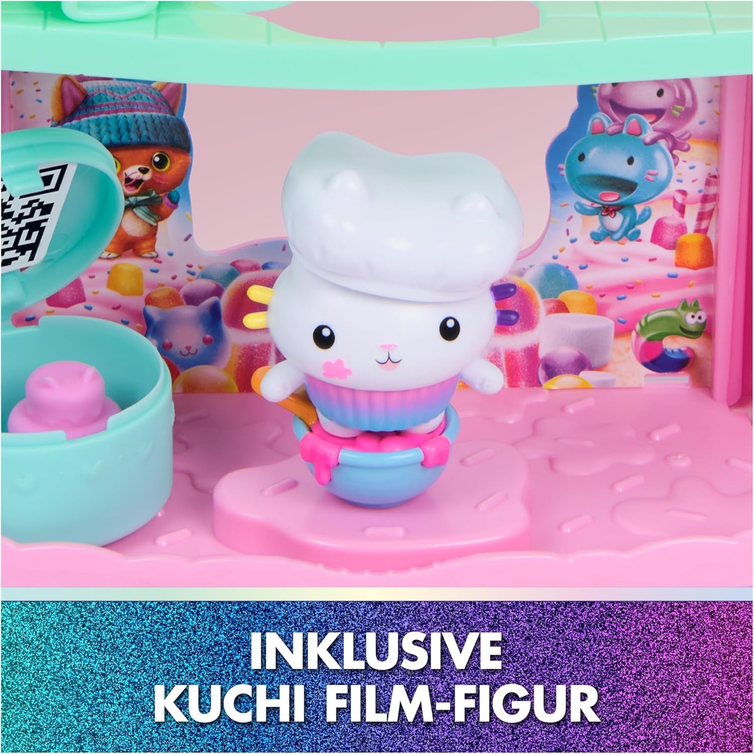 DREAMWORKS GABBY'S DOLLS HOUSE: THE MOVIE - Portal Room Kuchi's Sugar Sprinkled Kitchen med figur og tilbehør, for alderen 3 og opefter
