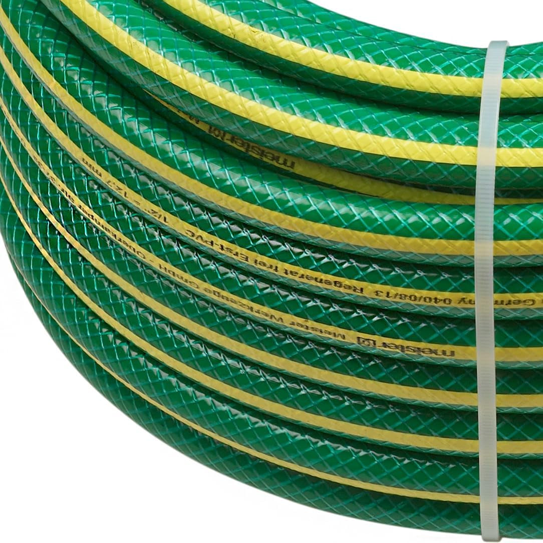 Meister Cross Woven Haveslange, 12,7 mm (1/2 tomme) - Længde 30 m - Til vanding af små områder - Knusnings- og slidbestandig - UV-bestandig, Virgin PVC Haveslange, Vandslange, 9930260