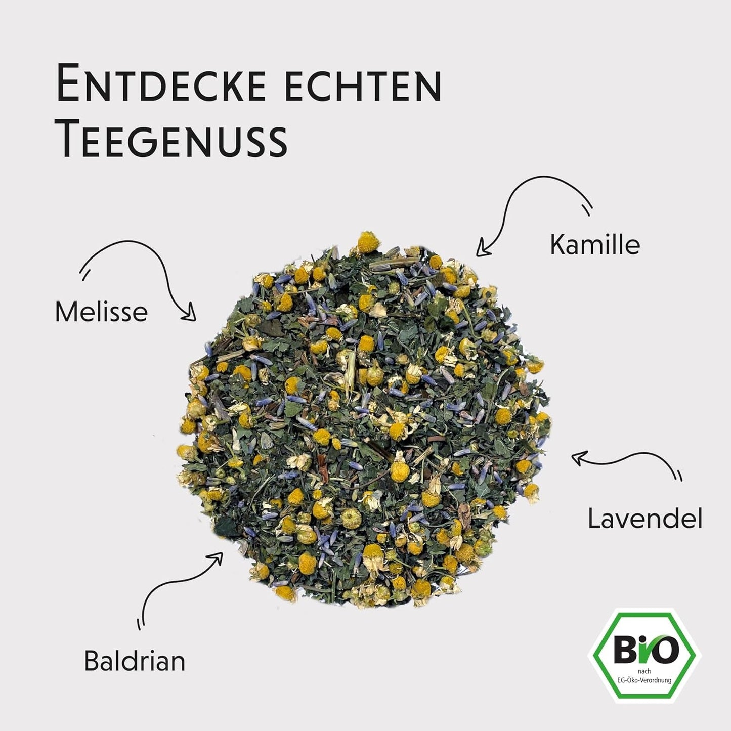 BIO Aftente 100 g - Din pause med baldrian, lavendel, citronmelisse, kamille, urte-blanding til afslapning om aftenen