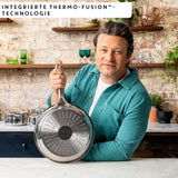 Jamie Oliver fra Tefal Cook Smart stegepande 28Cm, Ucoated rustfrit stål, Velegnet til induktion Gryder og pander Naty Shop