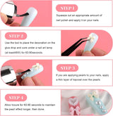 500 stk 3D Nägel Charm Schleifen Charms Nägel Nail Art Charms Schleife Nagel Charms Nägel Nail Art Schleifen Nageldekorationen Mit Aufnahmewerkzeug Für Frauen Und Mädchen Nagel-Diy-Zubehör