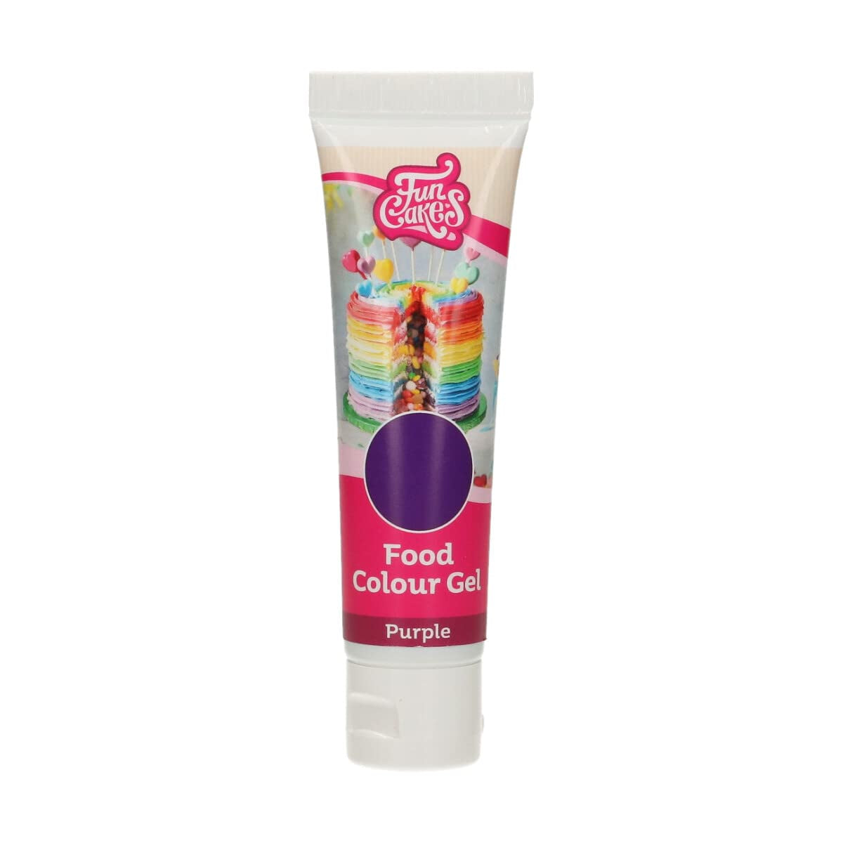 Funcakes Food Color Gel Violet: Højkoncentreret madfarve til dej, creme, fondant og marcipan. Nem dosering. Enkelt dråbe for at skabe levende farver. Halal. 30 g.