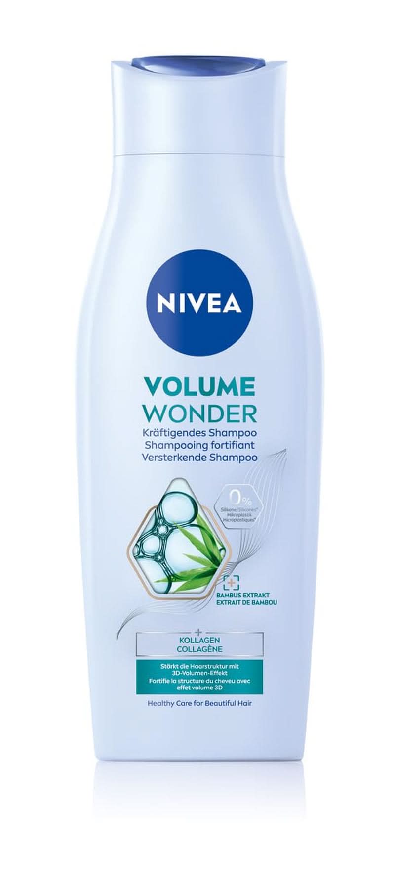 NIVEA Volume Wonder Strengthening shampoo, volume shampoo, 50 ml Brusebad og bad Naty Shop 400 ml