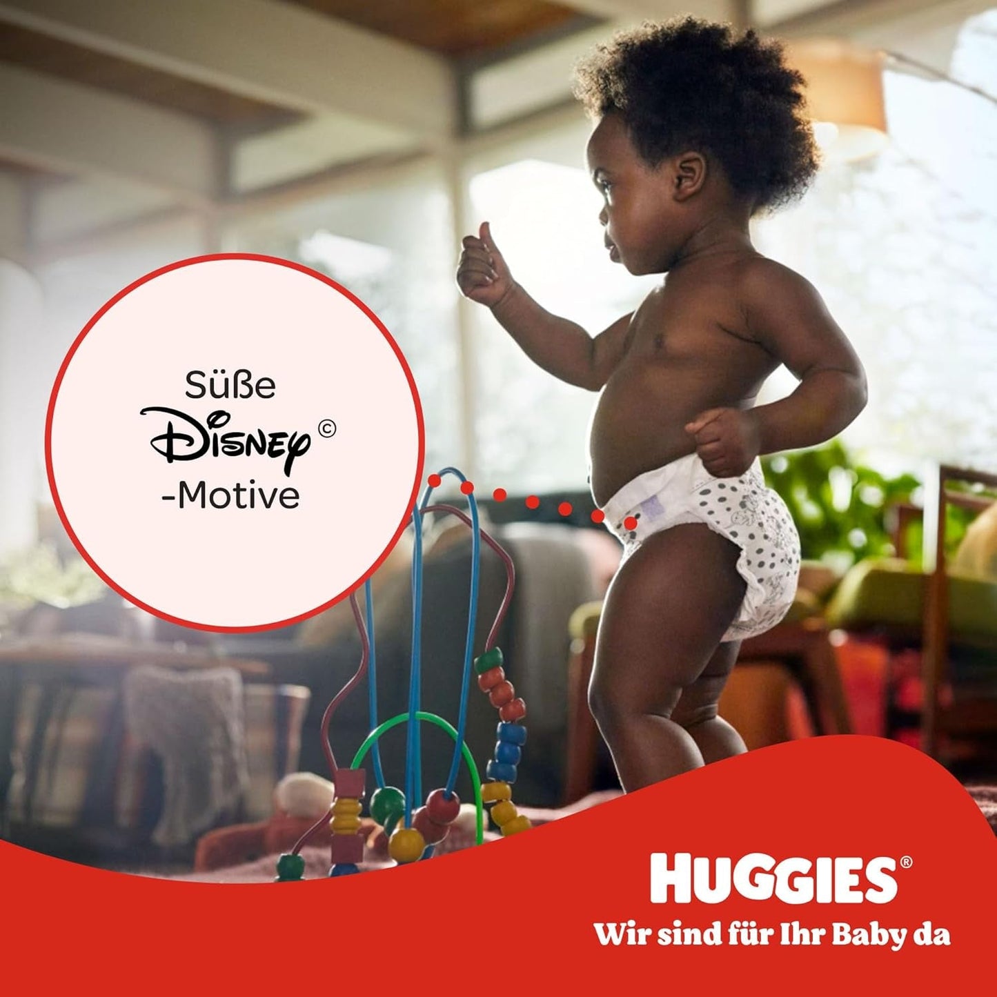 Huggies Little Movers Disney-bukser, størrelse 4, 120 tal (4x30), månedlig æske