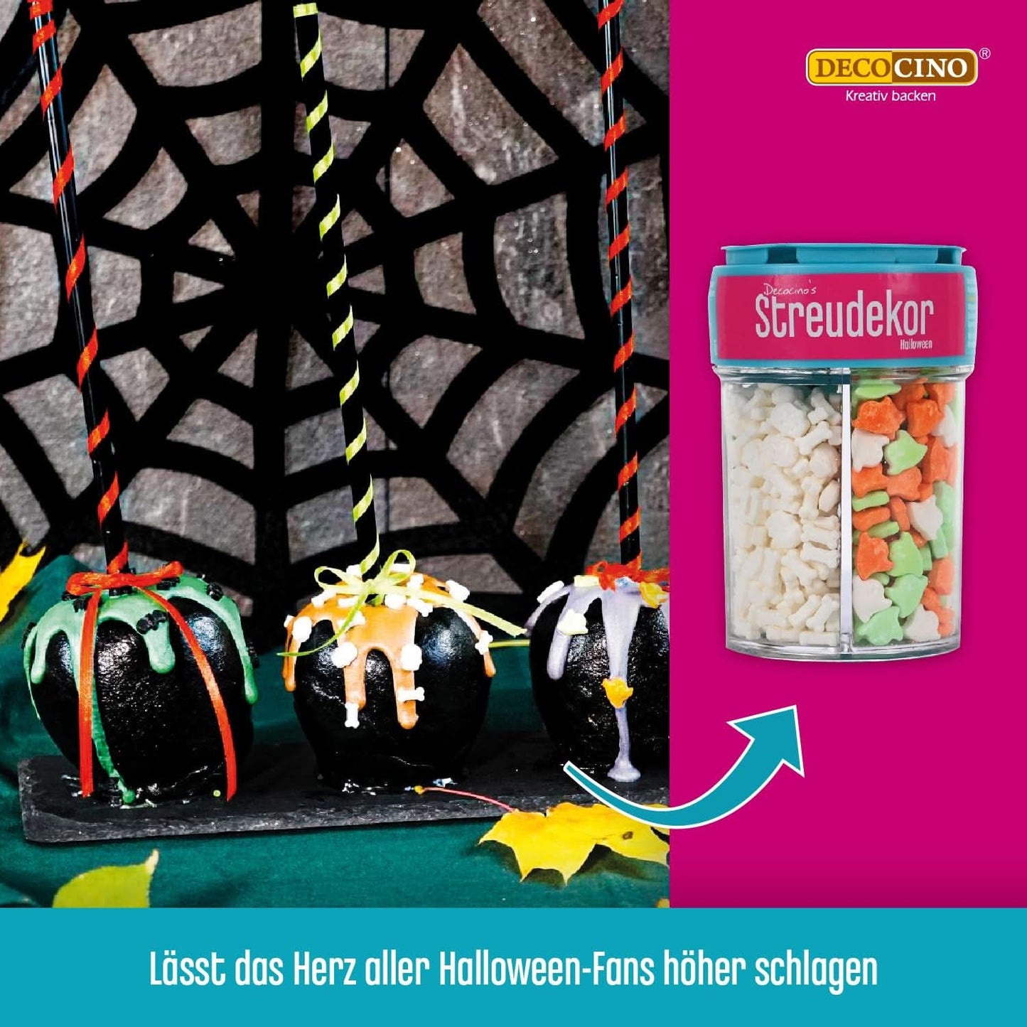 Decocino Halloween Sprinkles, flerfarvet, 120 gram Sprinkles Naty Shop