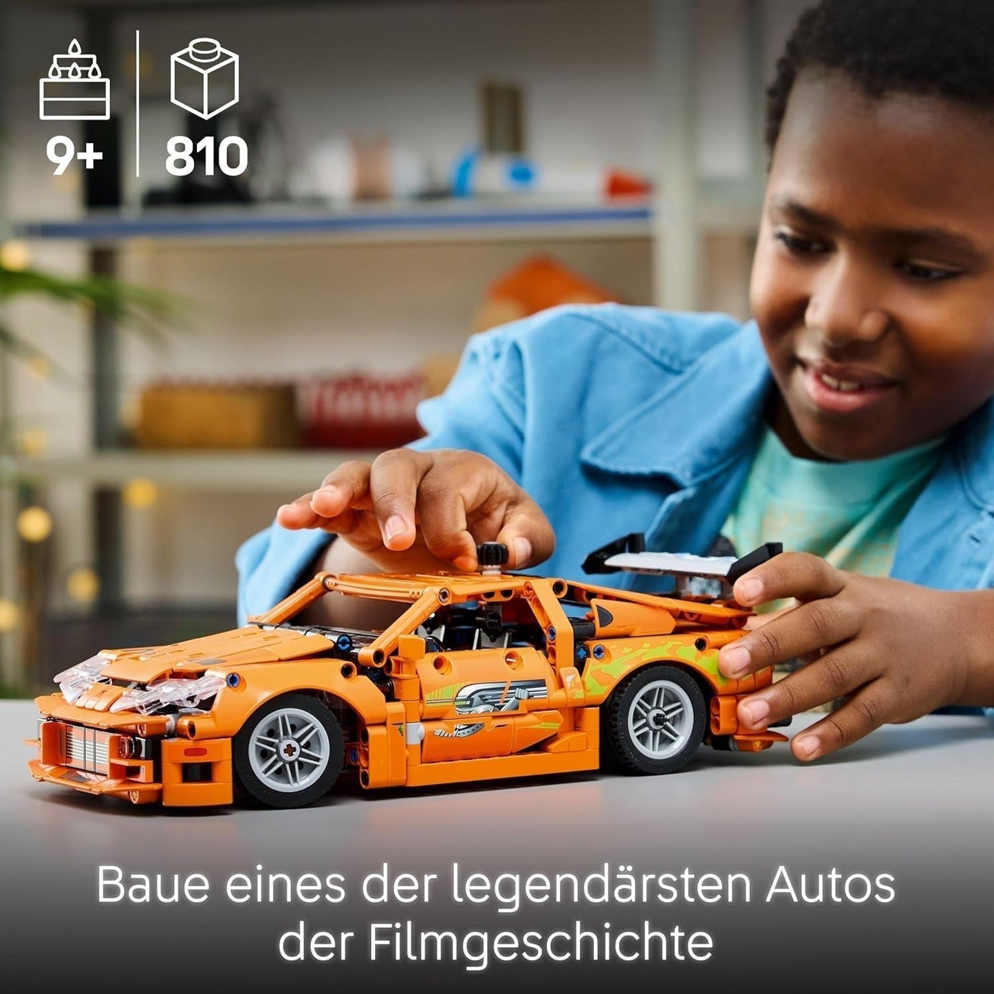 LEGO Technic Fast and Furious Toyota Supra MK4 - Legetøjsbil - Med 6-cylindret motor og åbne døre - Modelsæt til drenge og piger over 9 år - Fødselsdagsgaveidé 42204 Byggesæt Beuche den LEGO-Store