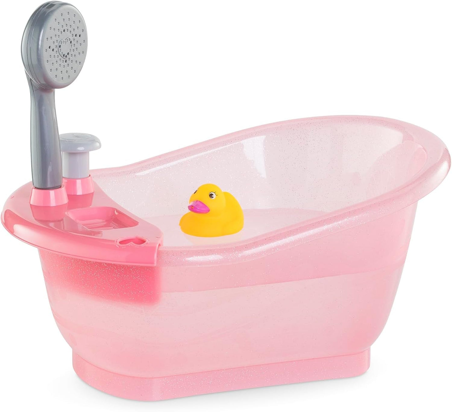 Corolle 9000141660 - Mon Grand Poupon badekar med pumpefunktion og gummi ducky til alle 30-36 cm, 32,5 cm dukker, fra 3 år