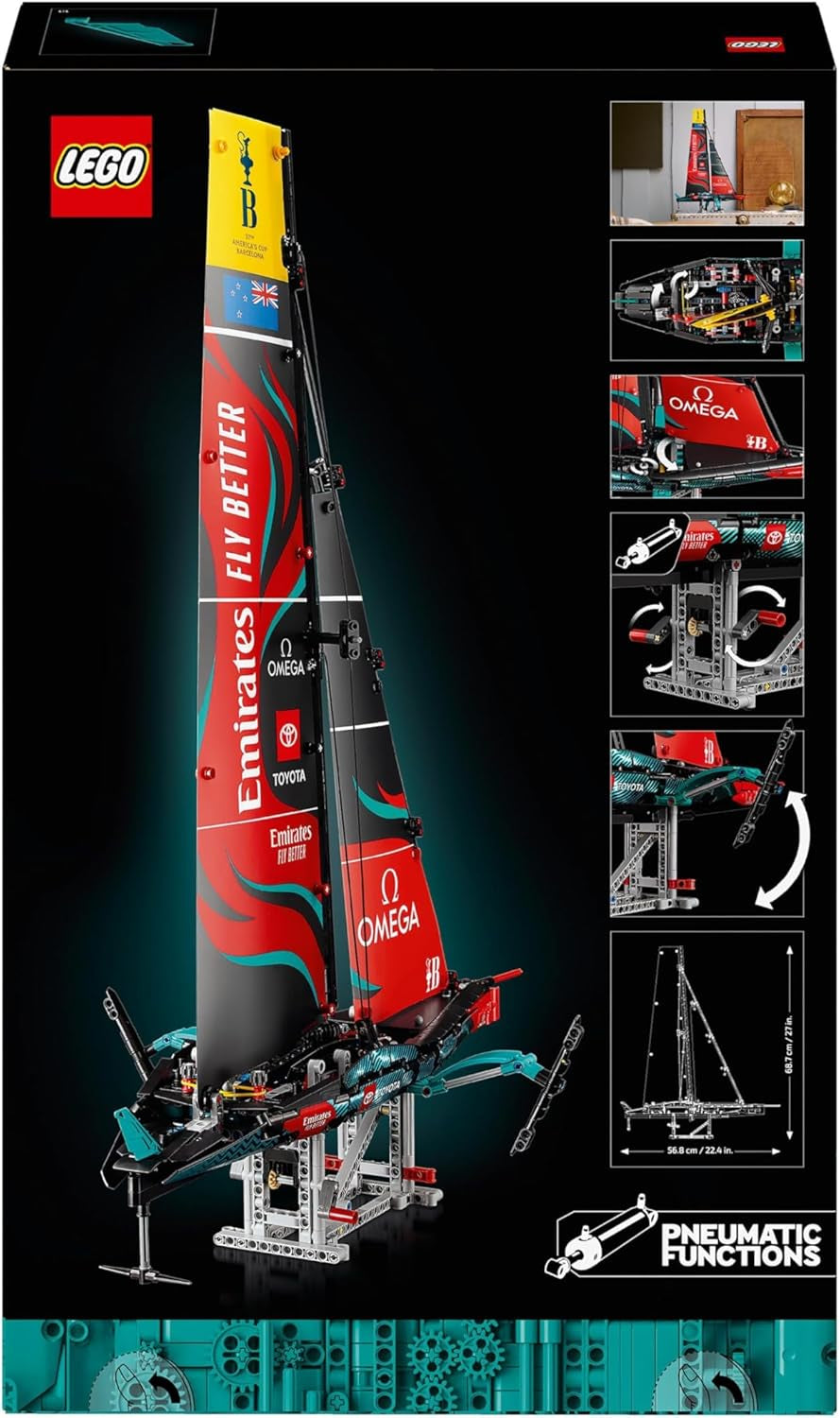 LEGO Technic Emirates Team New Zealand AC75 Racing Yacht Voksen Sejlbåd Byggesæt Gave til mænd og kvinder Kreativ og afslappende aktivitet 42174 Byggesæt Besuche den LEGO-Store
