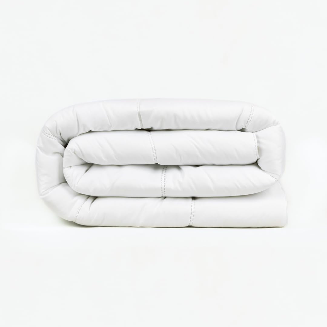 Dyne TRAMAS+ 200 Gr/M² til senge lavet af silikoniserede hule fibre - 150X220 Cm - Oeko Tex certificeret - Hvid, blød, varm, minimalistisk - Seng 90 Cm Dyner og dyner Naty Shop 150X220 Cm