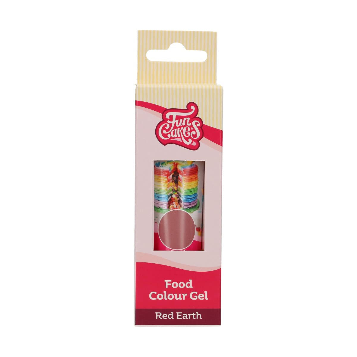 Funcakes Red Earth Food Coloring Gel: Højkoncentreret madfarve til dej, creme, fondant, marcipan og kager. Nem dosering. Enkelt dråbe for at skabe levende farver. Halal. 30 g.