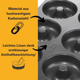 Birkmann, Easy Baking, Donutblech, Backform Für 6 Donuts, Mit Hochwertiger Antihaftbeschichtung, Ø 9 Cm, Mit Rezept, 881631 Forme og bakker til bagning Naty Shop