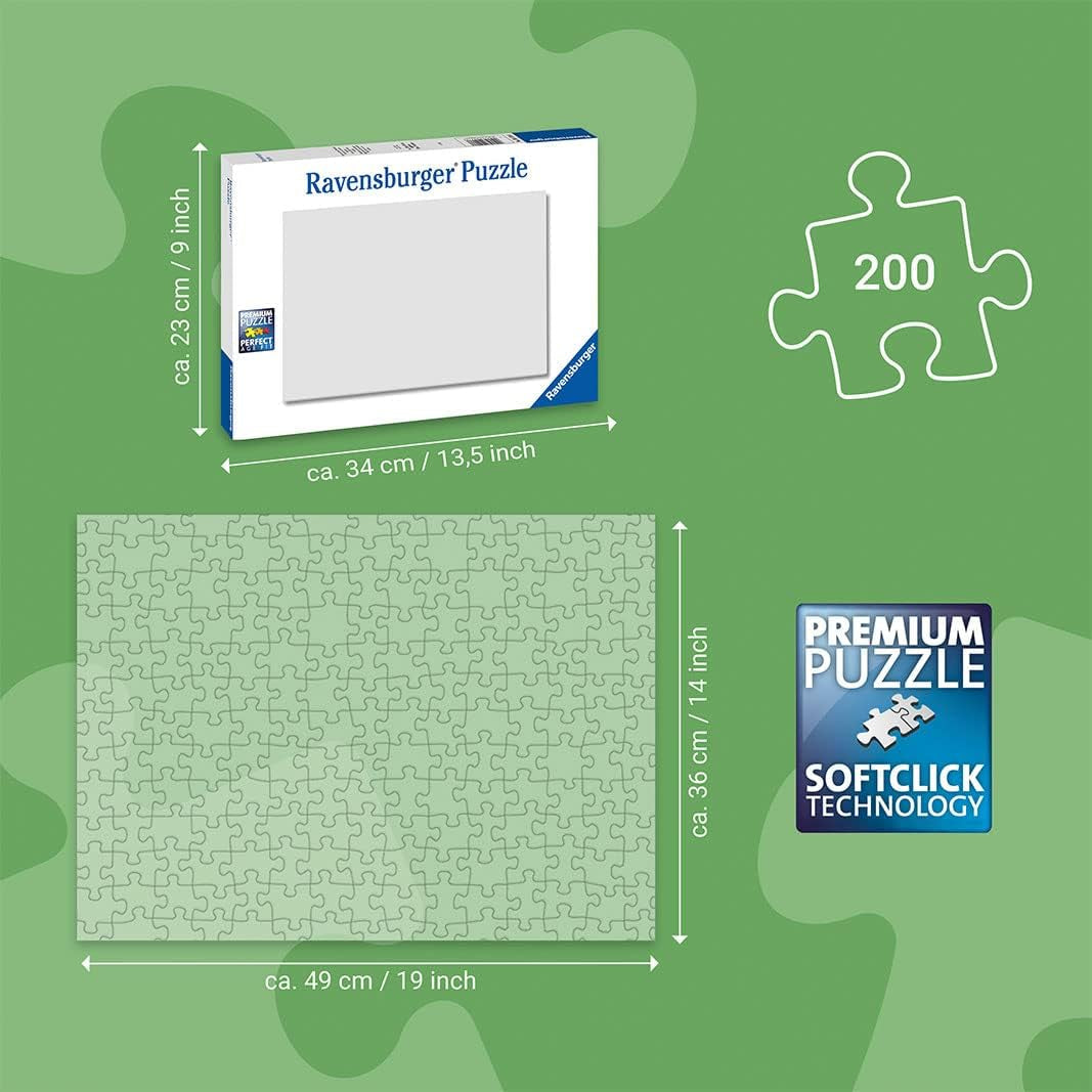 Ravensburger børnepuslespil - 12004144 - Minecraft - 200 brikker Minecraft puslespil til børn 8+ i XXL-format, Minecraft Gaver Puslespil Naty Shop