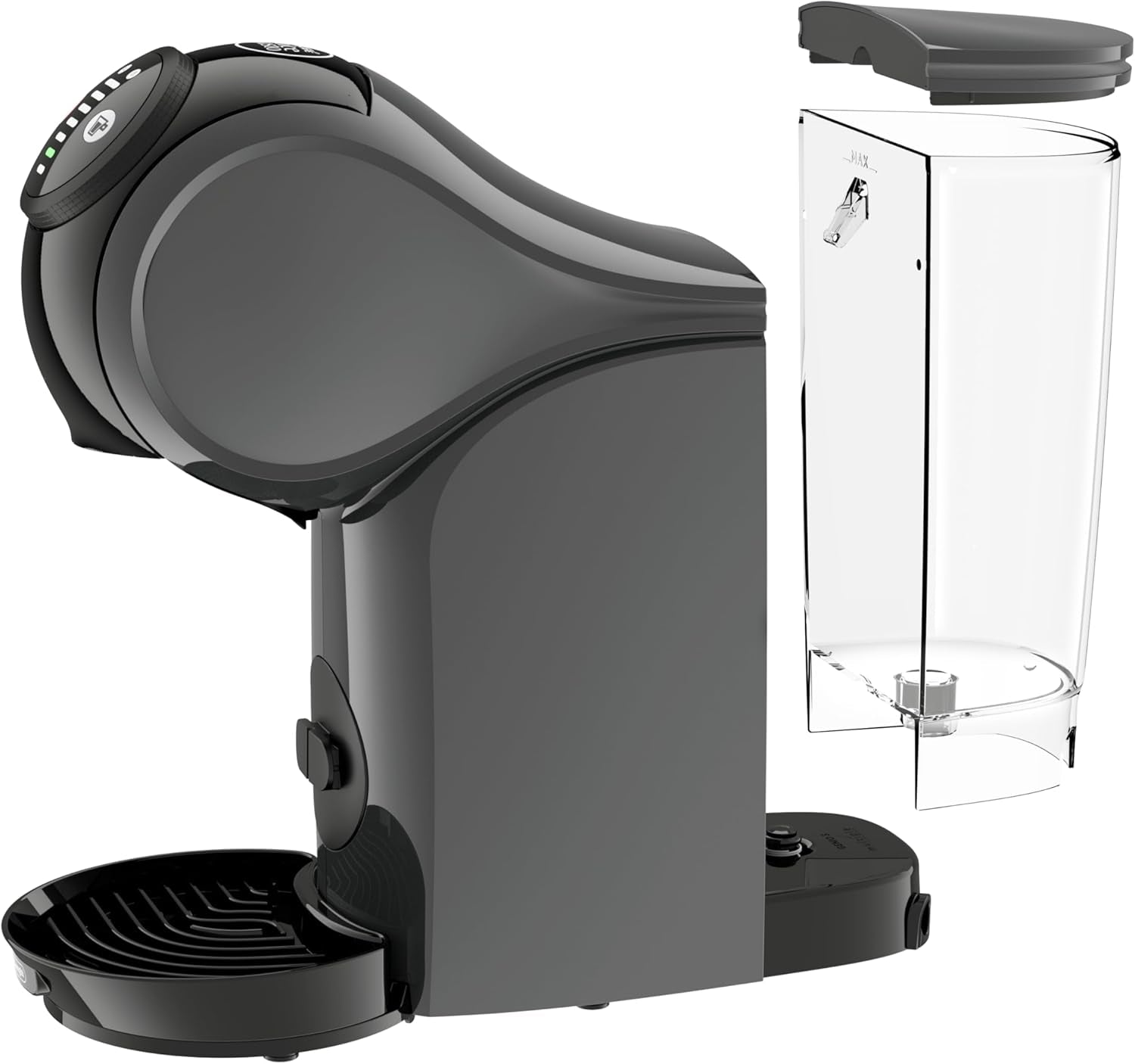 NESCAFÉ DOLCE GUSTO DeLonghi Dolce Gusto Genio S EDG226.A, Kapsel-espressomaskine inkl. 3 kapsler, kompakt design, justerbar drypbakke, 0,8 l, aftagelig vandtank, 1470 W, antracit