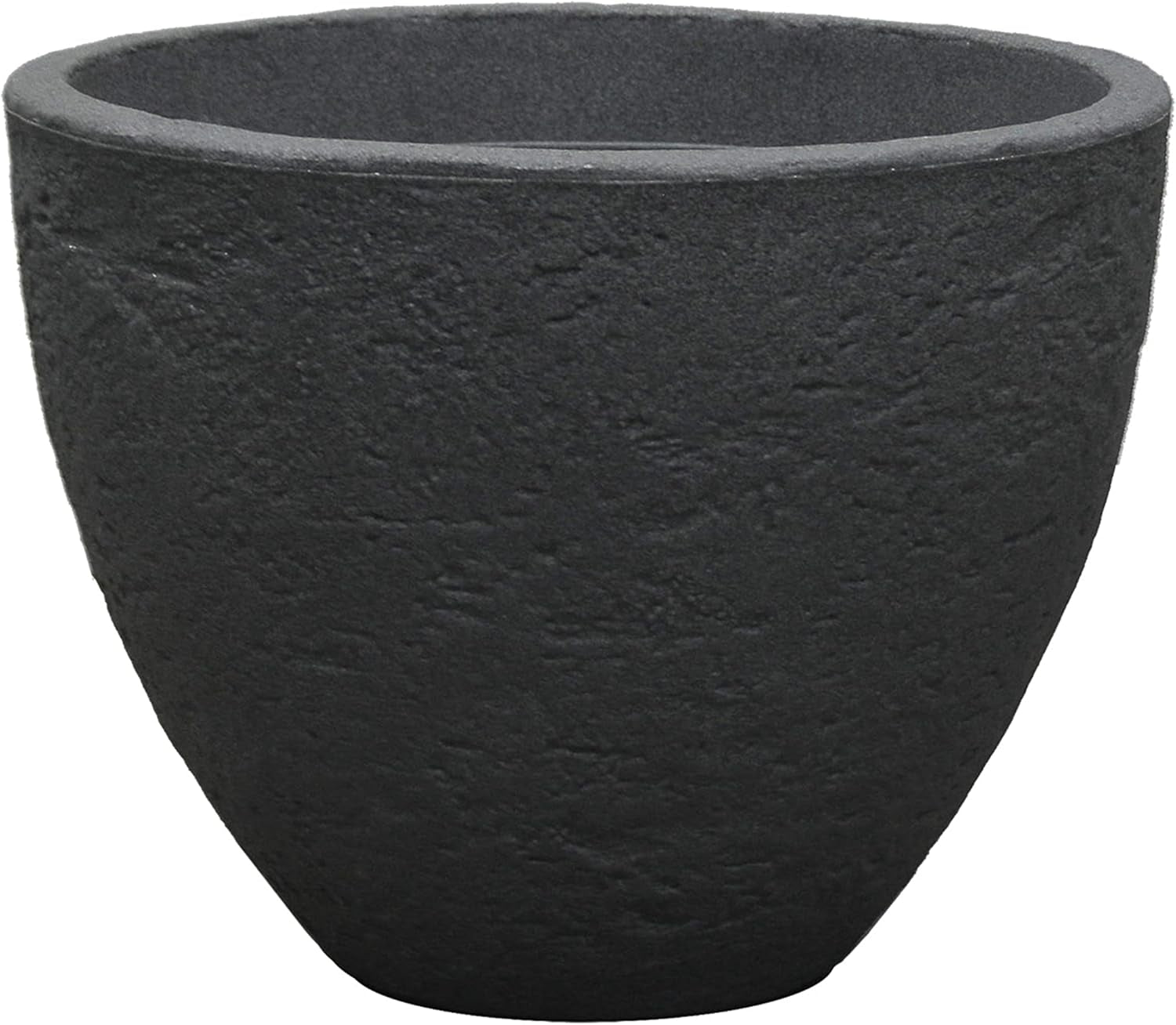 Dehner Stenpotte, Ø 40 cm, højde ca. 31 cm, plast, antracit