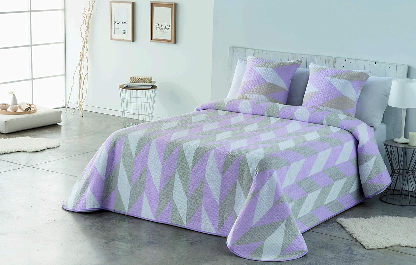 VIALMAN Sofia 30 Bouti Light dyne til dobbeltseng | quilt størrelse 250 X 270 cm, grå Dyner og quilts Naty Shop Pink 135X190 Cm